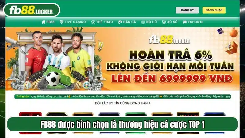 FB88 được bình chọn là thương hiệu cá cược TOP 1