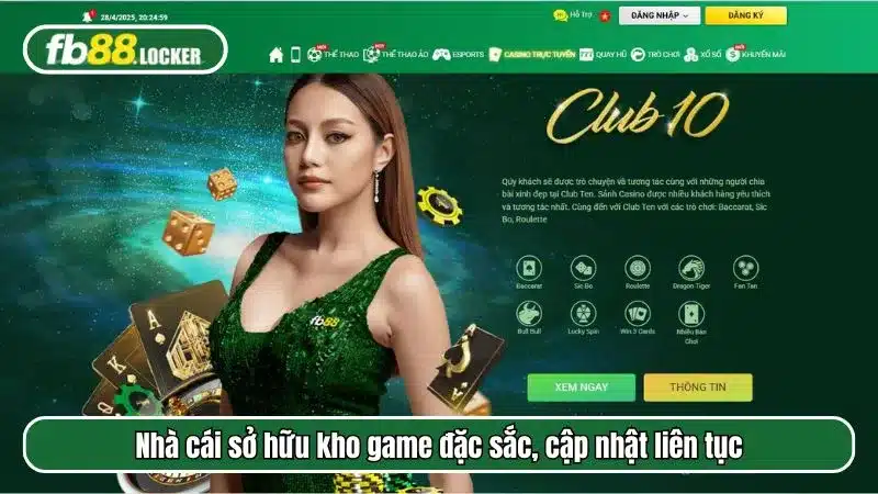 Nhà cái sở hữu kho game đặc sắc, cập nhật liên tục